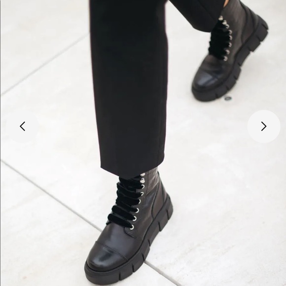 Alohas Leather & Croc Combat Boot - Picture 3 of 7